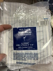Lots Of Cross Stitch Embroidery WASTE CANVAS MCG TEXTILES Tear Away - Picture 1 of 2