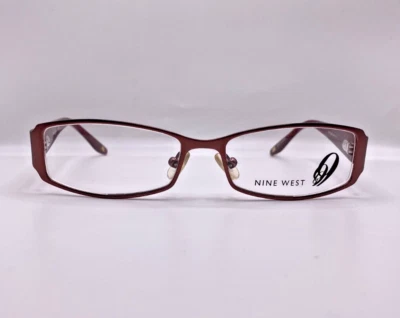 Nine West NW415 0A1V Burgundy Metal Optical Eyeglasses Frame 49-16-130 NW415 - Image 1 of 4