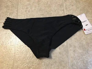 RVCA Smoke Show frecher niedriger Bikiniunterteil groß schwarz neu mit Etikett Einzelhandel $ 45,00 - Bild 1 von 3