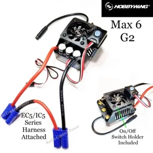 RCP-RTR Hobbywing EZRUN Max 6 G2 ESC 3-8s 200amp HV BEC EC5/IC5 Series Attached - Picture 1 of 24