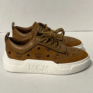 MCM Damen Monogram Skyward Leder Low Sneaker Designer Plateau Schuhe 36 6 - Bild 1 von 12