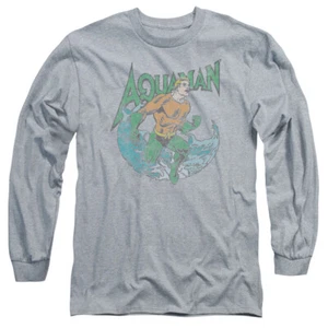 AQUAMAN MARCO Licensed Men's Long Sleeve Graphic Tee Shirt SM-3XL - Picture 1 of 2
