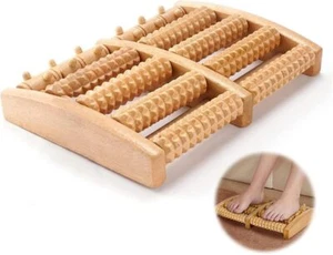 Fußmassagegerät für beide Füße mit 10Holzwalzen Massageroller Roller Fußroller - Bild 1 von 14