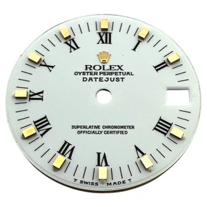 Genuine Rolex Oyster Perpetual Datejust 31mm Roman Dial White & Gold 68273 - Picture 1 of 4