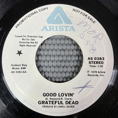 Grateful Dead GOOD LOVIN' promo 45 Stereo & Mono 1978 VG++ Foto 1 de 4