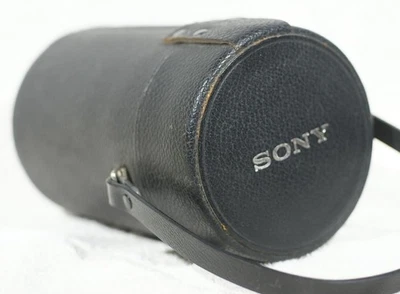 Sony Leather Hard Lens Case with Strap 145mm x 91mm diameter, Exc+ - Image 1 of 4