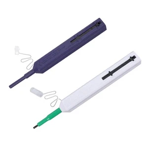 2Pcs Fiber Optic Cleaning Pen Kit 180° Rotatable Press Type Optical Fiber New - Picture 1 of 24
