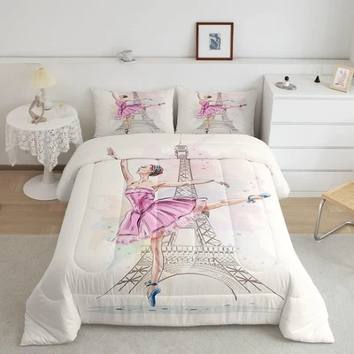 Set Di Biancheria Da Letto per Letto 230X220Cm Con Torre Eiffel, Elegante Parigi - Immagine 1 di 4
