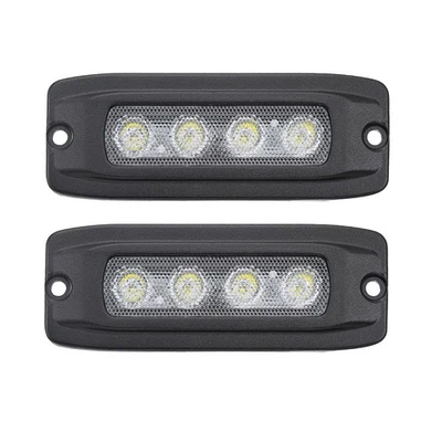 2x 6.3" 12W Flood Beam LED Work Light Pods Fog Off-Road Truck ATV Flush Mount  Foto 1 de 4