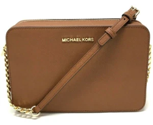 Michael Kors Jet Set EW Large Crossbody Brown Leather 35T8GTTC9L NWT $378 Retail - Picture 1 of 6