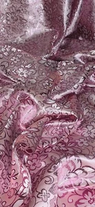 Tela de brocado metálico floral rosa 58"" precio por metro - Imagen 1 de 2