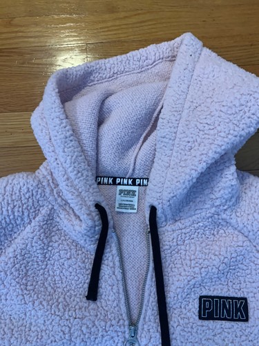 UNDERCOVER Felpa con cappuccio Victoria’s Secret rosa fuzzy Fleece taglia large ?kh2