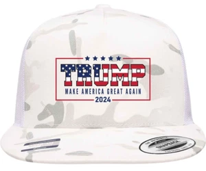 Trump Vance 2024 MAGA Never Surrender Make America Great 45 47 Hat Trucker Cap - Picture 1 of 28