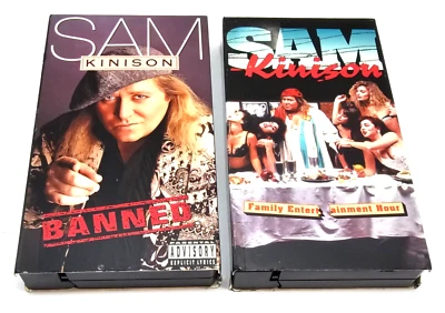 Sam Kinison Banned VHS 1990 & Family Entertainment Hour VHS 1993 2-Lot Bundle - Image 1 of 4
