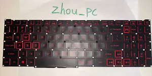 New US red backlight Keyboard For Acer Nitro AN515-56 AN515-57 series laptop - Picture 1 of 4