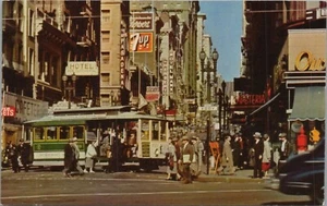 Postal giratoria Powell at Market Street SF-G sin publicar - Imagen 1 de 2