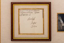 Sir Christopher Wren rare ink Signed Letter Autograph Framed collectable