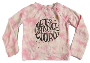Mudd Let's Chance The World Girls Pullover Tie-Dye Top Shirt Pink Size 7/8 G001 - Picture 1 of 4