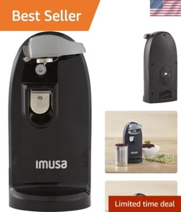 Compact Black Electric Can Opener: Effortless Bottle Opener & Knife Sharpener - Picture 1 of 6