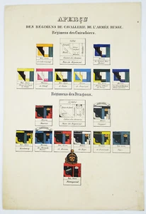 Uniformes de caballería del ejército ruso 1835 grandes originales con impresión antigua coraceros - Imagen 1 de 4