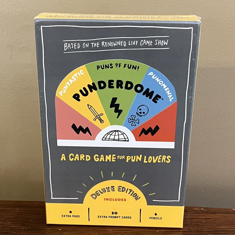 Punderdome a Card Game for Pun Lovers Deluxe Edition - 20 Extra Cards & More