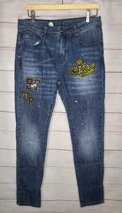 Staple Pigeon Mens Embroidered Patch Denim Jeans Size 32x32 - Picture 1 of 5