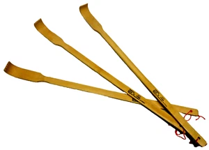 NEW 3 BACK SCRATCHERS natural wooden Bamboo 16" Long reach by FenFac Playscene - Picture 1 of 5
