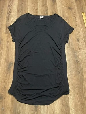 Camisa Venus, para mujer talla 1X, negra, manga corta, acanalada lateral Foto 1 de 4