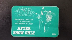 STEVIE NICKS - VINTAGE ORIGINAL RARE! BELLA DONNA 1981 TOUR CLOTH BACKSTAGE PASS - Picture 1 of 3