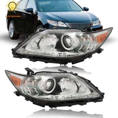 For 2013-2014 15 Lexus ES300H ES350 Left+Right Side Chrome HID/Xenon Headlights - Image 1 of 4