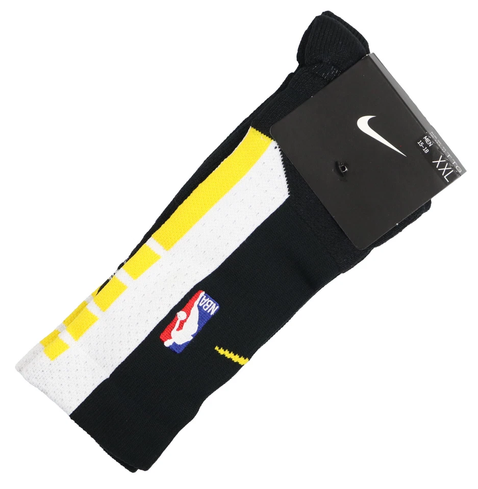 Calcetines de baloncesto Nike NBA PowerGrip Elite XX-grandes (15-18) negros amarillos Foto 1 de 2