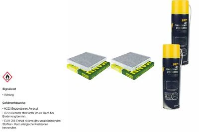 2x MANN FILTER Innenraumfilter MANNOL Klimareiniger für Smart Fortwo Cabrio 1.0 - Bild 1 von 4
