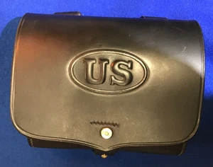 Army M1872 Hagner No. 1 bolsa de cartucho de munición de cuero - Imagen 1 de 5