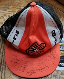 VINTAGE Multi Autographed Orioles Robinson Murray Palmer Baseball Hat Cap JSA - Picture 1 of 8
