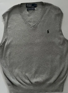 Polo Ralph Lauren Mens Sweater Vest Size Medium Gray - Picture 1 of 2