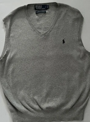 Polo Ralph Lauren Mens Sweater Vest Size Medium Gray - Image 1 of 2