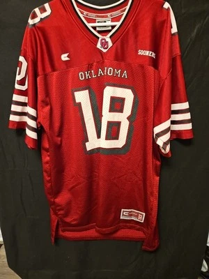 Oklahoma Sooners Colosseum Athletics Jersey Adult 2XL #18 Crimson Red VTG - Image 1 of 4