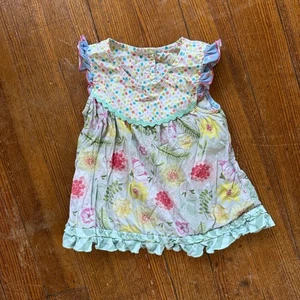 Matilda Jane Girls Top Floral Ruffle Sleeveless Playwear Size 4 - Picture 1 of 2