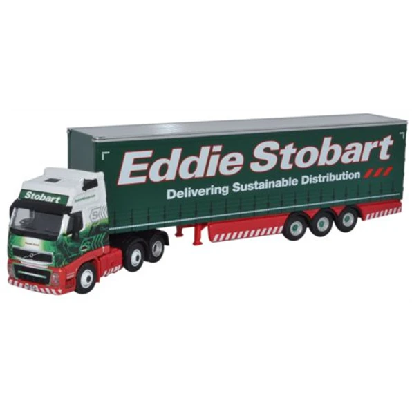 OXFORD DIECAST Oxford STOB033 Volvo FH12 C/side - Eddie Stobart 1/76