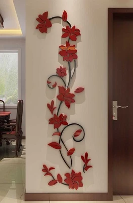 Murais de parede 3D de flores de vime para sala de estar quarto sofá pano de fundo TV backgro... - Imagem 1 de 4