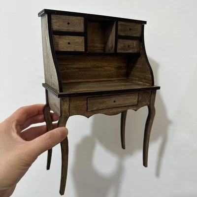 Handmade 1/12  1/6 Scale Dollhouse Miniatures Desk Dressing Table Unfinished - Image 1 of 4