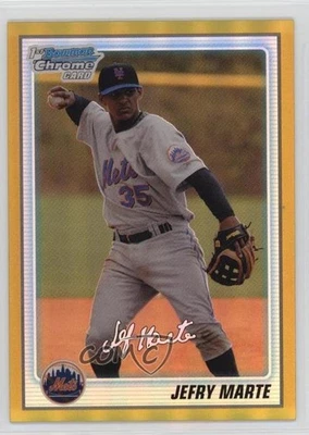2010 Bowman Chrome Prospects Gold Refractor /50 Jefry Marte #BCP112 - Image 1 of 2