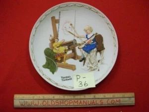 1980 NORMAN ROCKWELL "THE ARTIST'S DAUGHTER" 1st EDIT. ANNUAL CERAMIC PLATE VGC - Picture 1 of 4