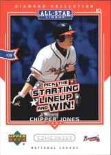 2004 UD Diamond All-Star Promo Atlanta Braves Baseball Card #CJ Chipper Jones