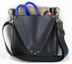 Leather Florist Tool Belt Holder Bag Waist Garden Floral Pouch Wedding Planner M - Picture 1 of 24