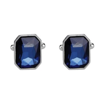 Rectangle Men Cufflinks Formal Women Cuff Links Rhineston Business  Prom Wear - Image 1 of 4