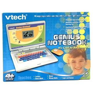Vtech Genius Notebook Laptop Games Preschool Orange In Box Brand New READ - Picture 1 of 12