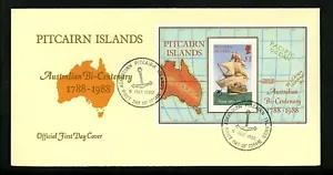 Postal History Pitcairn Islands FDC #297 Australia Bicentenial HMS Bounty 1983 - Picture 1 of 2