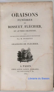 Oraisons funèbres de Bossuet, Fléchier Tome II Oraisons de Fléchier 1820 - Imagen 1 de 5