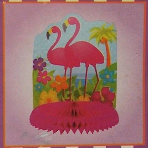 K159H Flamingo Honeycomb 10" Tabletop/Hanging Decorations Party Supplies New - Picture 1 of 4